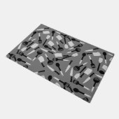 料理器具パターン ドアマット (アングル)