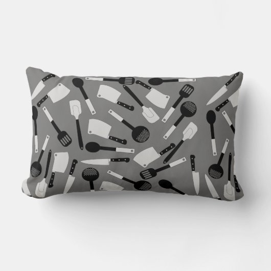 料理器具パターン ランバークッション (正面)