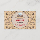 料理器具ベーカリーカスタマイズロゴQRコード 名刺 (正面)