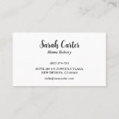 料理器具ホームベーカリーの名刺 名刺 (裏面)