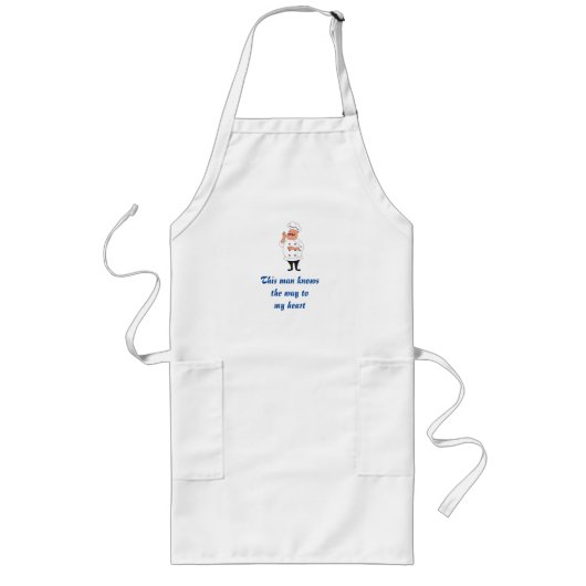 料理好きな男性のためのエプロン ロングエプロン (正面)