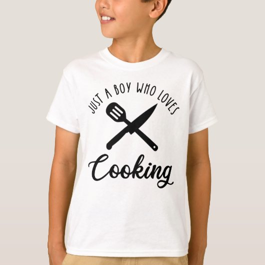 料理好きの少年 Tシャツ (正面)