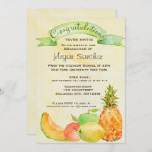 料理学校卒業 招待状 (正面/裏面)