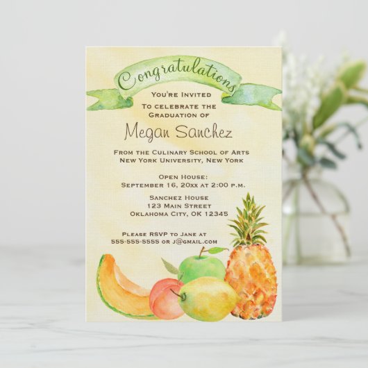 料理学校卒業 招待状 (スタンド正面)