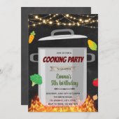 料理学級誕生日パーティー 招待状 (正面/裏面)