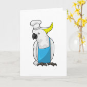 料理帽をかぶったパラット カード (黄色い花)