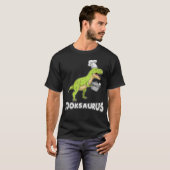 料理恐竜おもしろい諺シェフハット Tシャツ (正面フル)