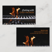 料理教室シェフケータリングレストラン 名刺 (正面/裏面)