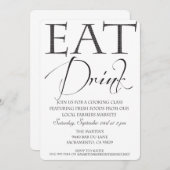 料理教室/デモンストレーション招待状 招待状 (正面/裏面)