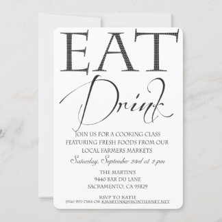 料理教室/デモンストレーション招待状 招待状