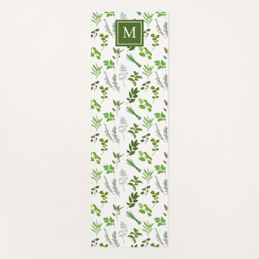 料理料理ガーデンハーブモノグラムの ヨガマット (正面)
