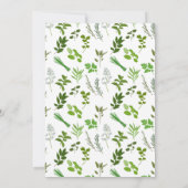 料理料理ガーデンハーブ調理師誕生日パーティー 招待状 (裏面)