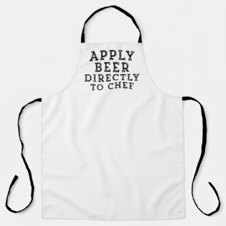 料理方法，シェフに直接ビールを適用 エプロン