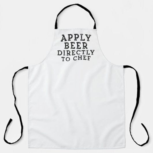 料理方法，シェフに直接ビールを適用 エプロン (正面)