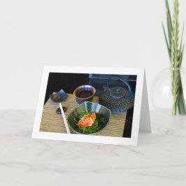 料理日本の折りグリーティ空白のングカード カード