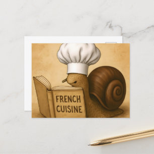 料理本でカタツムリフランスのを作る ポストカード