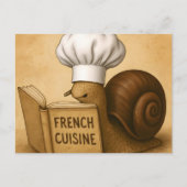 料理本でカタツムリフランスのを作る ポストカード (正面)