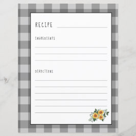 料理本のレシピオーガナイザー用の農家のバインダーページ