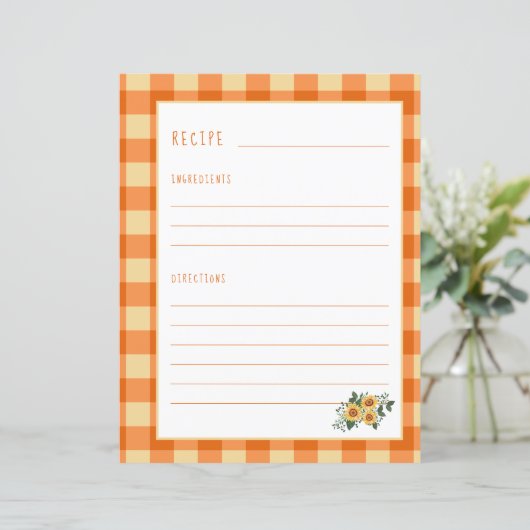 料理本素朴バインダー主催者のレシピページ (スタンド正面)