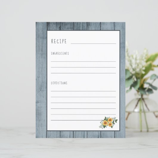 料理本素朴バインダー主催者のレシピページ (スタンド正面)