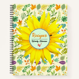 料理本素朴レシピ(春離れ)ひまわり ノートブック