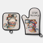 料理格言 鍋つかみ&鍋敷きセット (正面)