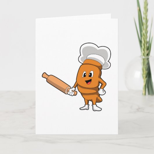 料理用に丸いパン生地を転がす カード (正面)