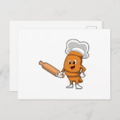 料理用に丸いパン ポストカード (正面/裏面)