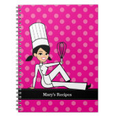 料理用のクラスまたはレシピのためのカスタムなノート ノートブック (正面)