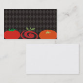 料理用のケイタリングビジネス車を調理するトマトのトリオ 名刺 (正面/裏面)