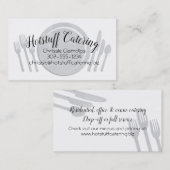 料理用のシェフのケイタリングビジネスカードを置くテーブル 名刺 (正面/裏面)