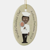 料理用の卒業生のアフリカ系アメリカ人のクリスマスのオーナメント セラミックオーナメント (右)