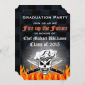 料理用の学校の卒業のパーティの招待状 招待状 (正面/裏面)