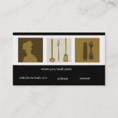 料理用の学校の卒業生のケータリングの調理師のシェフ 名刺 (裏面)