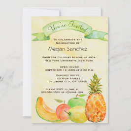 料理用の学校の卒業 招待状