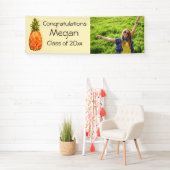 料理用の学校[パイナップル]卒業の旗 横断幕 (インサイチュ)