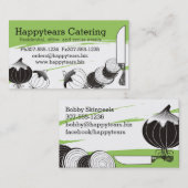 料理用カスタムな色のタマネギのシェフのナイフの食料調達 名刺 (正面/裏面)