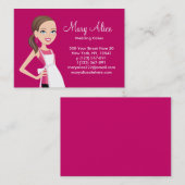 料理用キャラクターのイラストレーションを含む名刺 名刺 (正面/裏面)