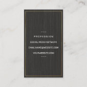 料理用シルバーウェア | 黒のテクスチャ 名刺 (裏面)