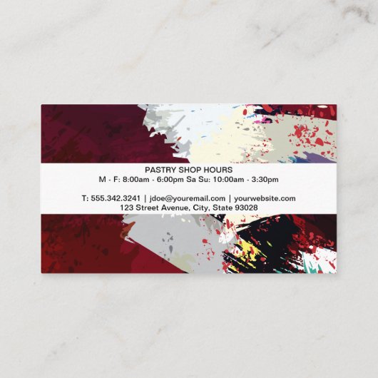 料理用ナイフウィスク |背芸術的景 名刺 (裏面)