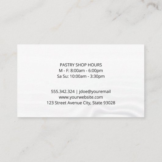 料理用ナイフ |シルキーの背景 名刺 (裏面)