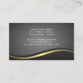 料理用ナイフ | メタリックブラシ付き背景 名刺 (裏面)