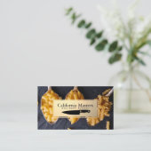 料理用ナイフ |メタリック金ゴールド |スプーンの牧草地 名刺 (スタンド正面)