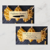 料理用ナイフ |メタリック金ゴールド |スプーンの牧草地 名刺 (正面/裏面)