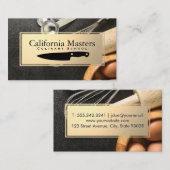 料理用ナイフ |メタリック金ゴールド |ベーキング用品 名刺 (正面/裏面)