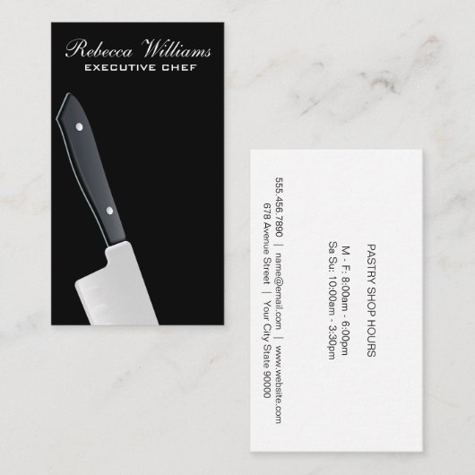 料理用ナイフ 名刺 (正面/裏面)