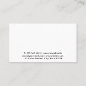 料理用ナイフ |黒いテクスチャウォール 名刺 (裏面)