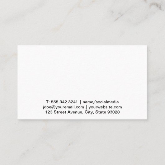 料理用ナイフ |黒いテクスチャウォール 名刺 (裏面)