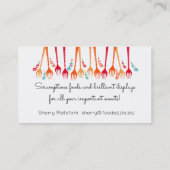 料理用ペイズリーのフォークのパーティーの食糧シェフの食料調達 名刺 (裏面)