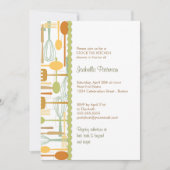 料理用具が台所用レトロシャワーを保管 招待状 (正面)